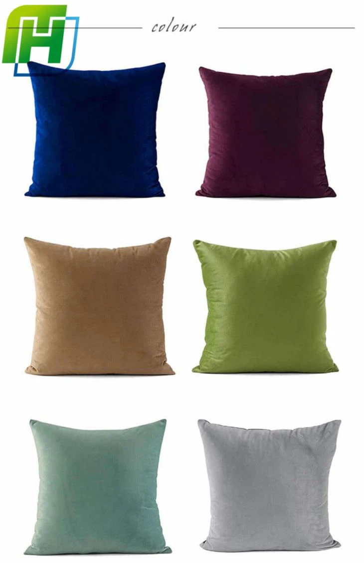 Plain velvet cushion (2)
