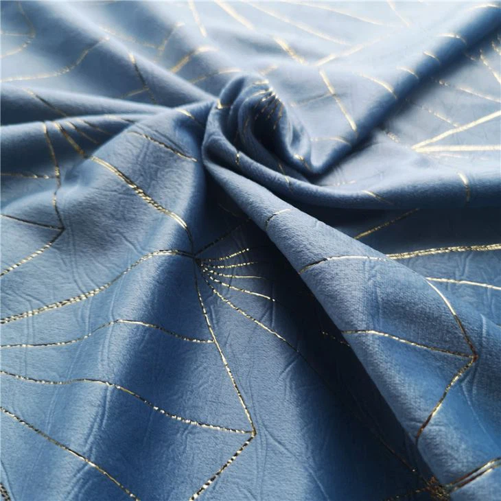 Metallic Print Velvet Fabric