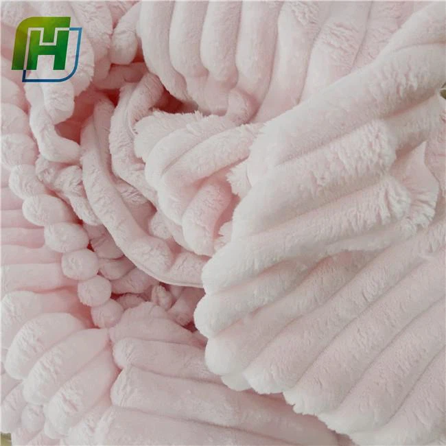 Soft Pink Minky Stripe Baby Fabric OEKO-TEX