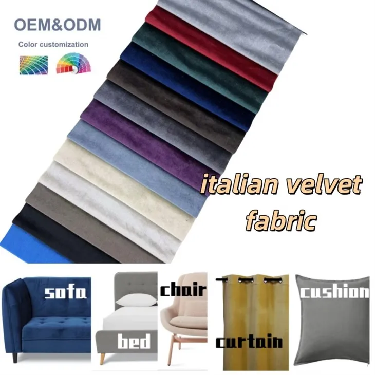 Shiny Italian Velvet Fabric For Sofa
